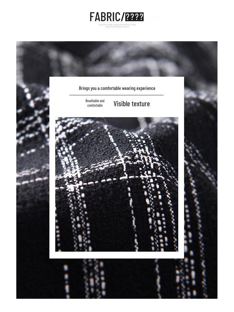 Men's Autumn Retro Plaid Colorblock Casual Jacket - Plus Size Loose Fit Versatile Top Coat