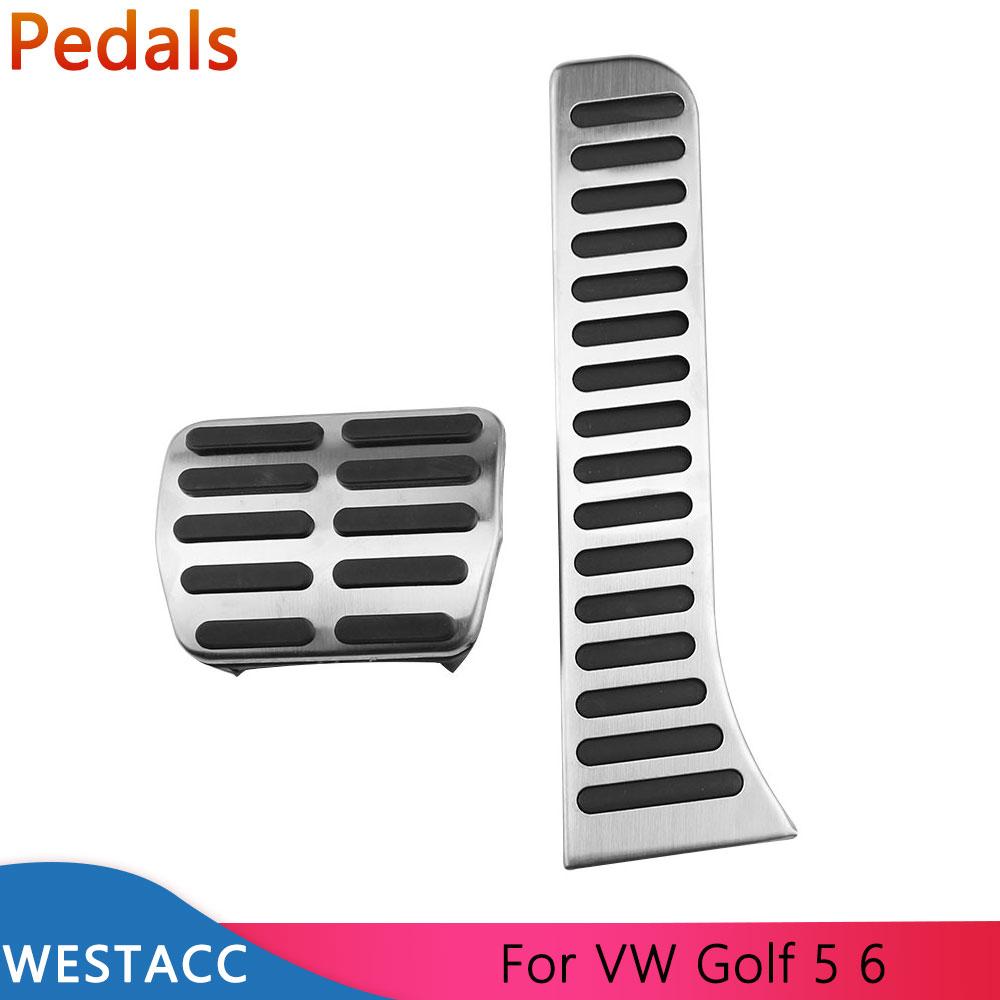 RHD Car Pedals for VW Golf 6 Scirocco Jetta MK5 MK6 PASSAT for Skoda Octavia 2009-2014 Gas Brake Rest Pedal Cover