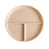 Wheat Straw Portion Control Plate - Three-Compartment Fat-Reducing Round Plastic Plate