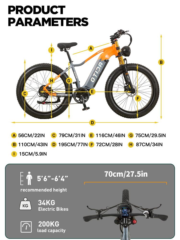BURCHDA Ny RX50 1800W 50 km/h Elektrisk Mountainbike för Vuxna, 48V 20Ah Litiumbatteri 26 tums Fat Tire Ebike