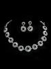 Elegant Bride Jewelry Set: European & American Necklace & Earrings for Evening Gowns