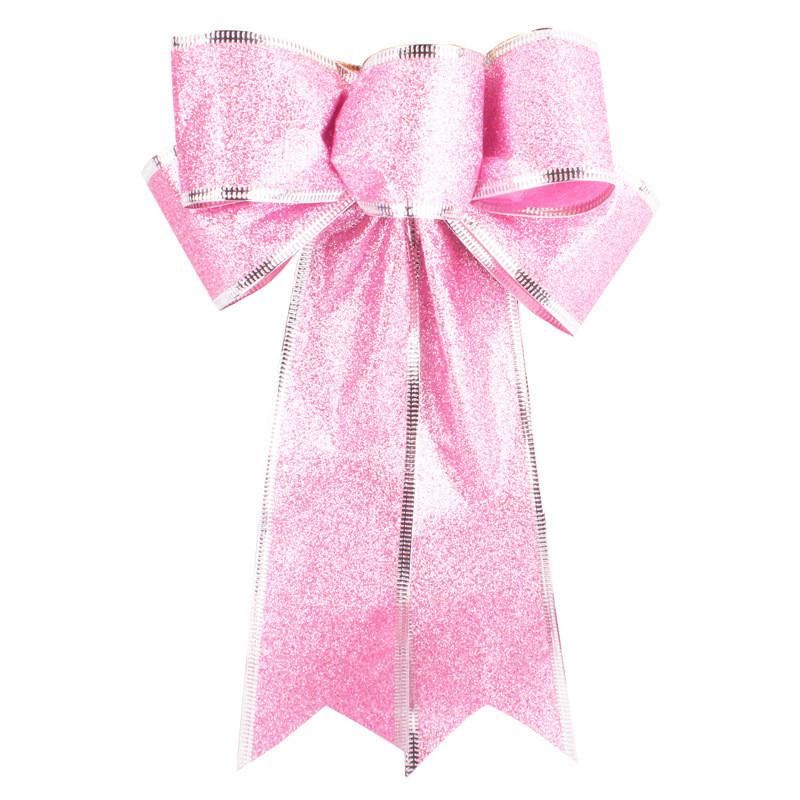 Glitter 25cm Luxurious Bow Hangings For Charming Christmas Decor Tree