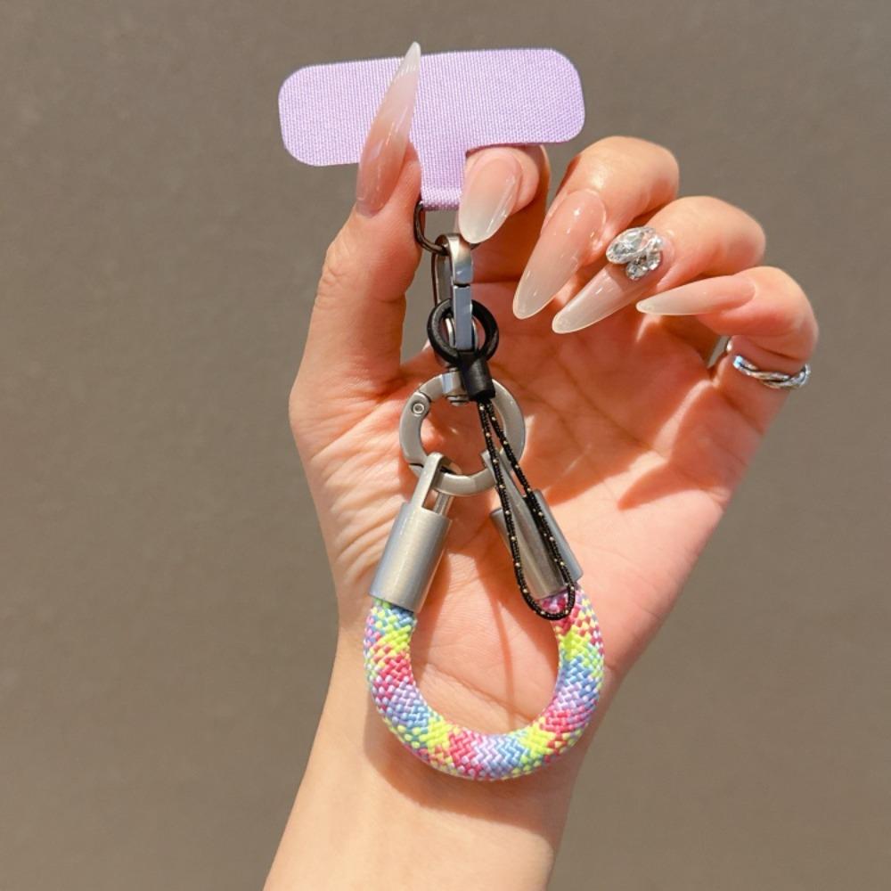 

Korea Handwoven Adjustable Mobile Phone Universal Lanyard Ring Strap Outdoor Sports Convenient Safety Anti-drop Rope Key chain