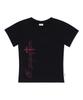 ESCAPEFROM Vertical Logo Print Slim Fit Short Sleeve T-Shirt Black