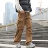 Multi-pocket Overalls Men's Autumn New High Street Ins Trendy Brand Loose Straight Trousers Fashion Ruffian Handsome Casual Trousers