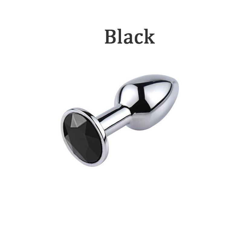 Analplug Sexspielzeug für Frauen Männer Mini rund geformtes Metall Edelstahl glatter Stahl Hintern weiblich männlich