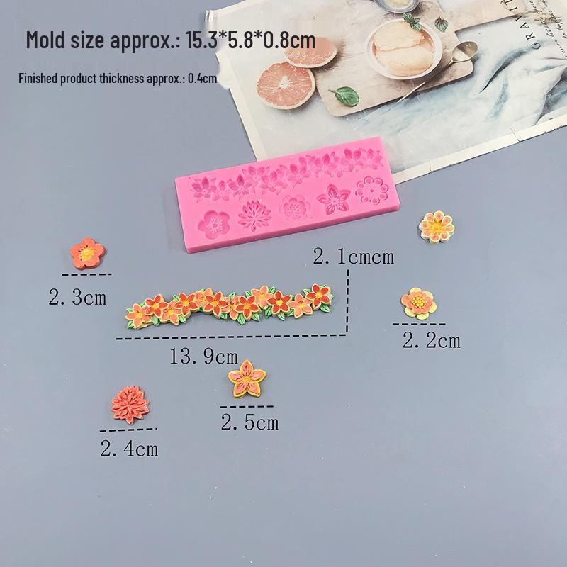 

Европейский цветочный виноградный бордюр для торта силиконовая форма для DIY украшения шоколадом и глиной