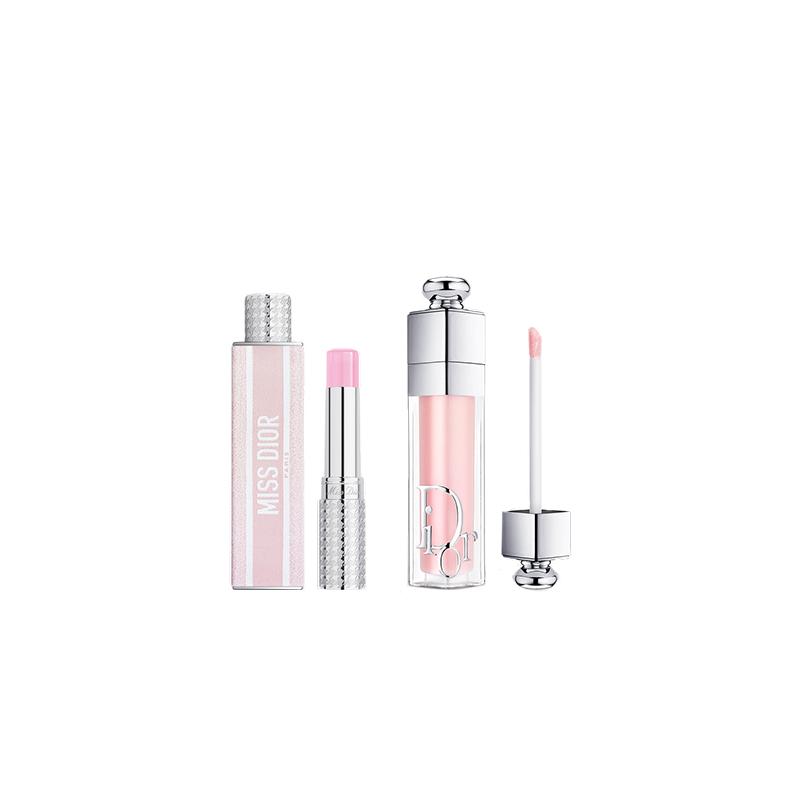 Dior Miss Dior Mini Miss Blooming Bouquet Solid Perfume With Dior Addict Lip Maximizer Set Solid Perfume 3.2g+#001 Pink Dior Addict Lip Gloss