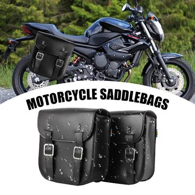 1 paio di borse laterali universali per moto in similpelle, borsa porta attrezzi per moto
