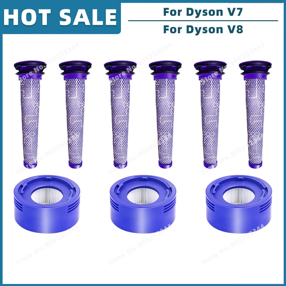 Compatible For Dyson V7 V8 Cordless Vacuum Cleaner Replacement Spare Parts Accessories Pre Filter Post Filter
