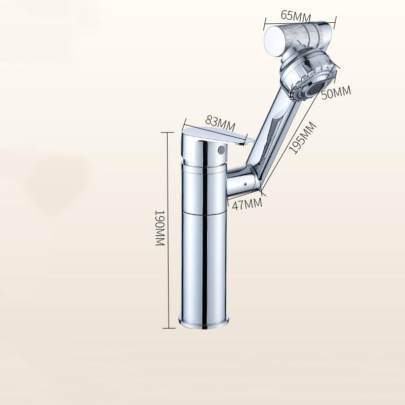 

1шт латунный кран для раковины Lucky Cat для домашнего туалета в ванной комнате отеля, вращающийся кран для горячей и холодной воды, краска/хром, крепление на палубе серебряный