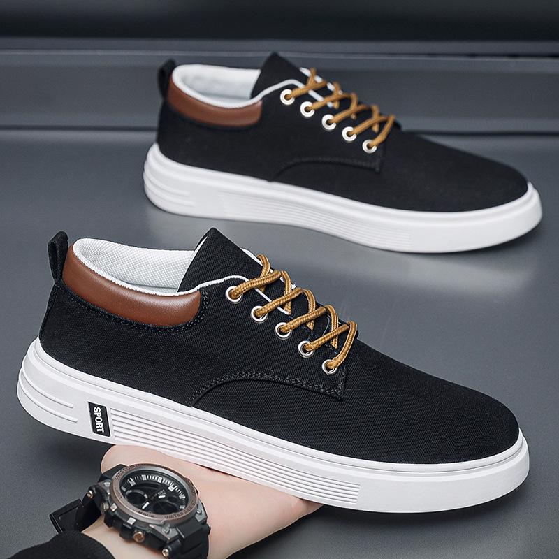 Men's 2025 Autumn Canvas Sneakers - Trendy Korean Fashion, Casual & Versatile.