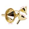 3 Pieces Gold Kitchen Funnel Set Small Food Grade Stainless Steel Funnel Narrow Valve Rod Metal Mini Hopper Cooking Oil