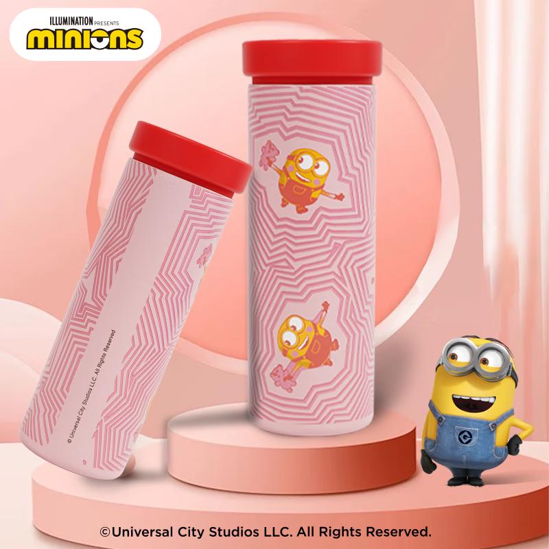 Миньоны Розовая Прямая Портативная Кружка