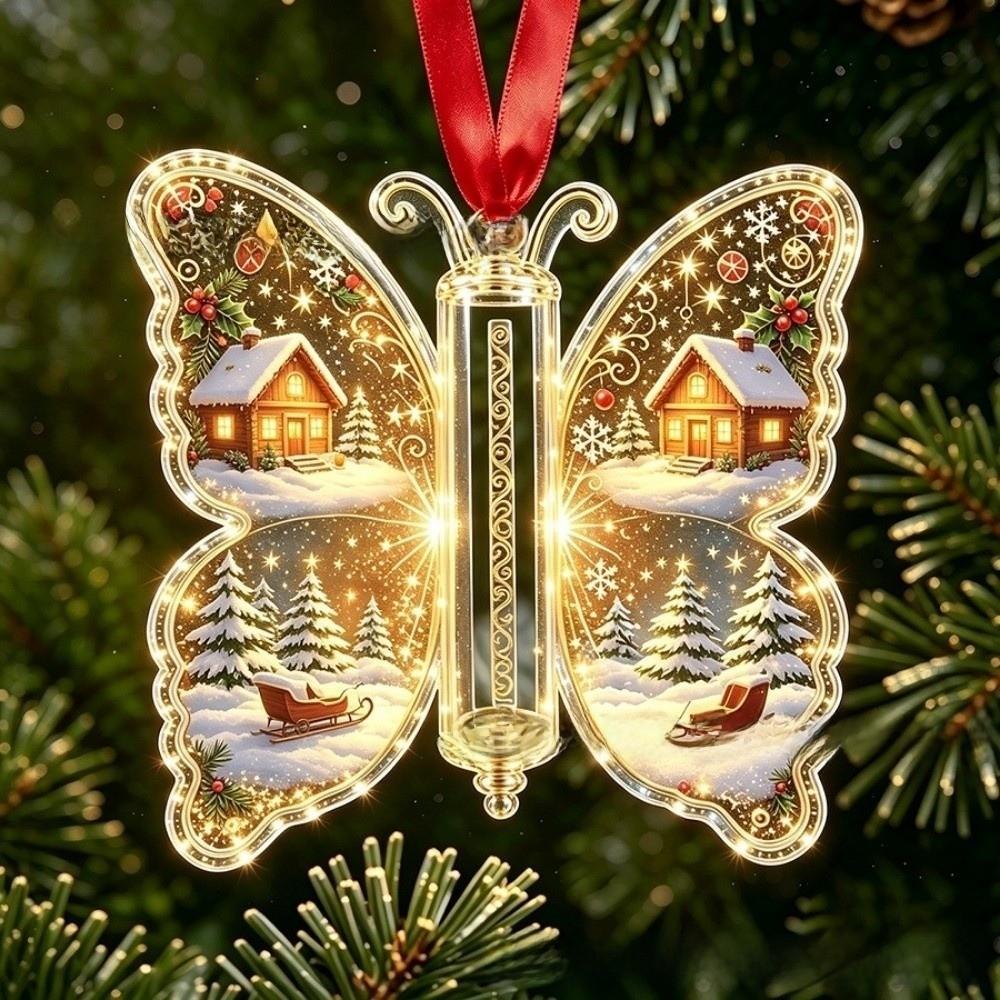 Transparent Acrylic Money Holder Snowman Butterfly Hanging Decorations Home Decoration