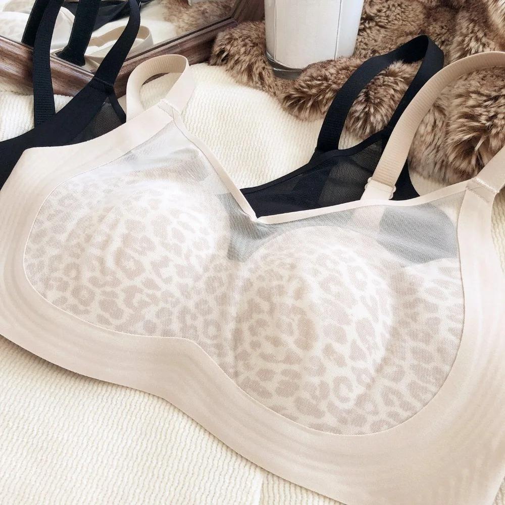 Women Seamless Underwear Sexy Lace Push Up Bra Fashion Leopard Print Wire Free Bras High Quality Thin Cup Breathable Lingerie