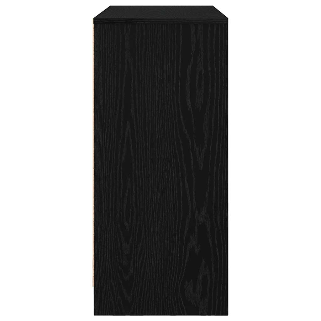 Sideboard in Black Oak Look 85 x 34 x 76 cm Engineered Wood