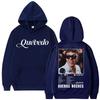 Rapper Quevedo Buenas Noches Sudadera con Capucha del Álbum Moda Masculina Sudadera de Forro Polar Casual Oversize Streetwear Regalos