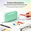 Waterproof Pill Bag Set, 14 Coded Detachable Pill Organizer Pouches, Travel Medication Organizer, Portable Travel Pill Storage Bag, for Daily Use