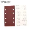 10pcs Self-adhesive Flocking 8-hole Abrasive Paper Wood Rectangle Sanding Polishing Paper 80 Grits