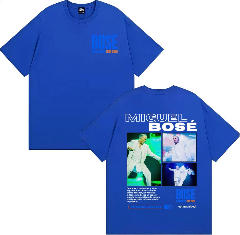 Miguel Bose Wichtige Tour 2026 Grafik T-Shirt Unisex DAMEN Vintage Hip Hop Sommer T-Shirts Streetwear Komfort Oversized T-Shirts