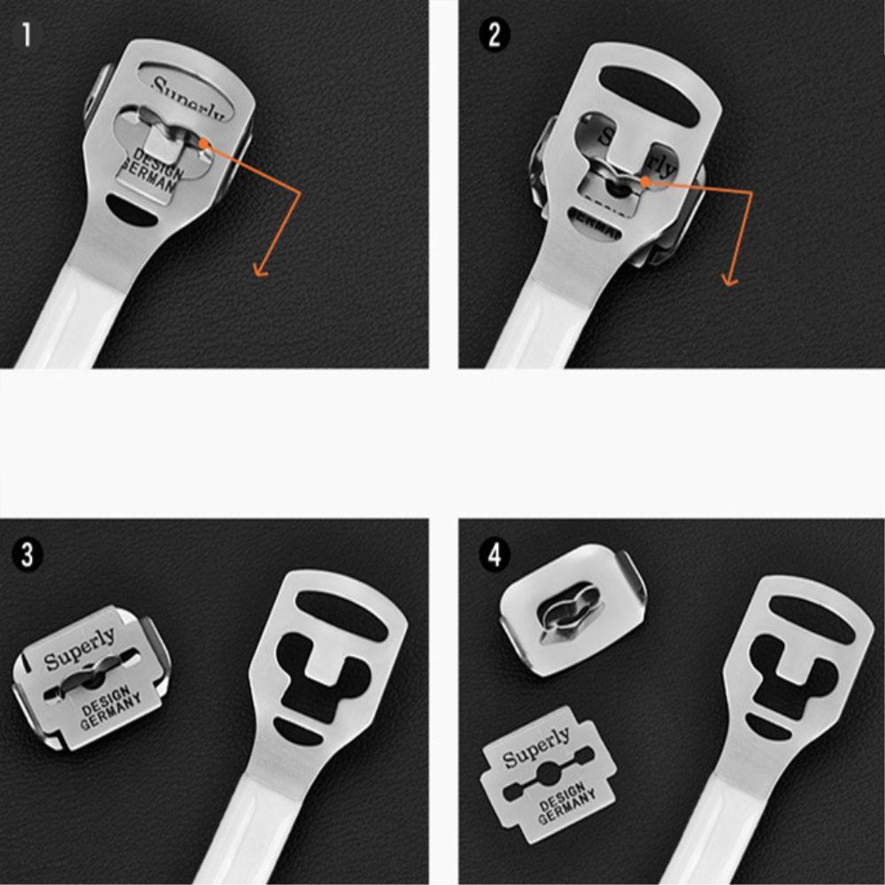 Calusul picioarelor Aparat de bărbierit Călcâiul Îndepărtează pielea tare Mâini picioare Pedichiură Instrument de ras Aparate de ras Mâner din oțel inoxidabil