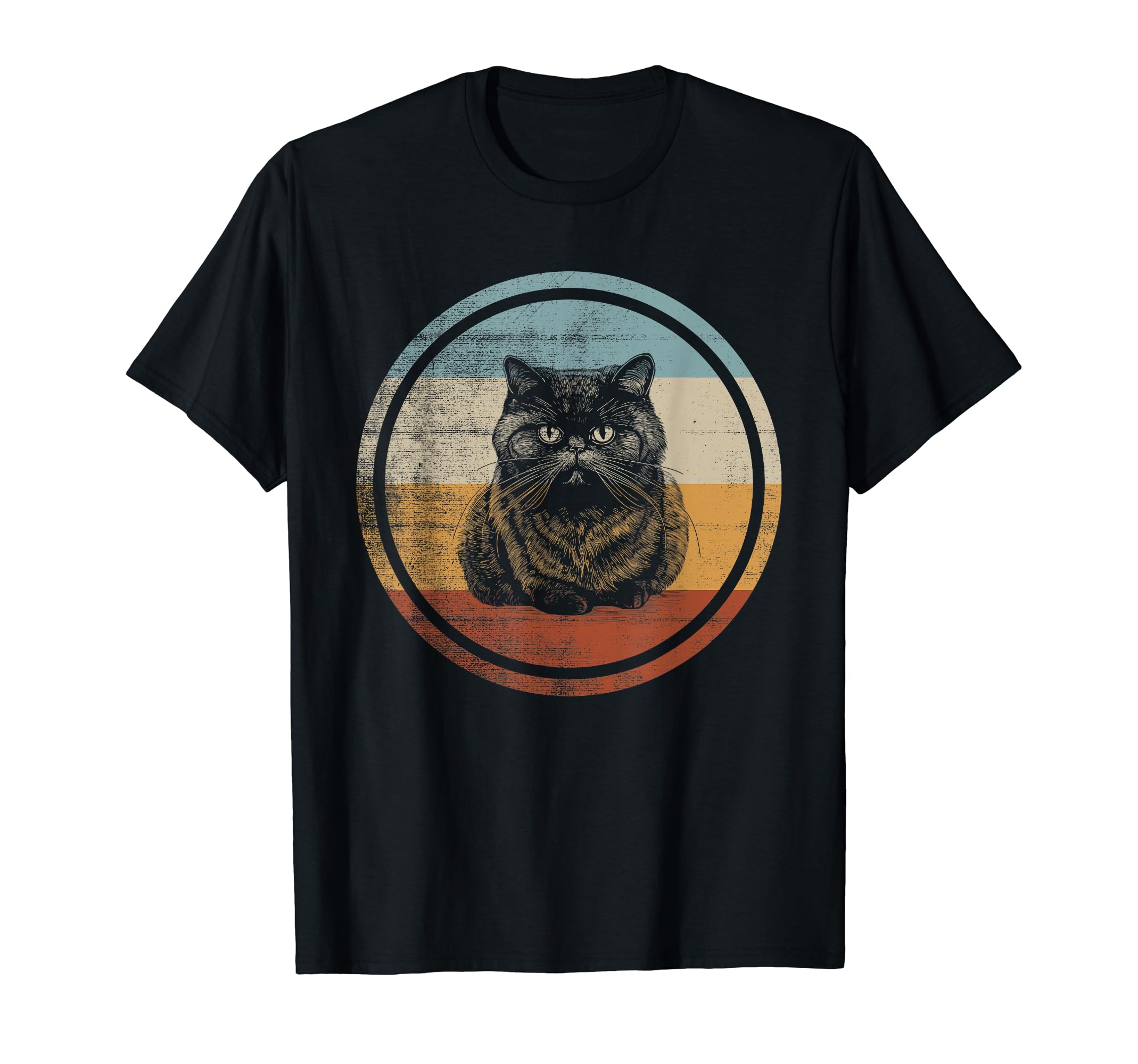 Retro vintage design exotic short-haired cat T-shirt