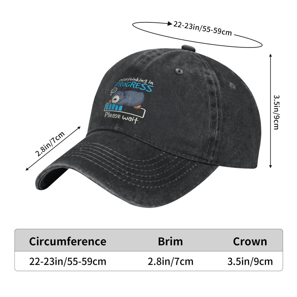 Penguin Overthinking Windows Casual Baseball Cap Running Hippie Trucker Hat Summer Hot Sale Unisex Adult Classic Baseball Caps