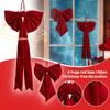 Christmas Red Oversized Bow Ribbon Christmas Tree Decoration