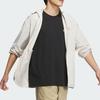 adidas solid color sun-protection woven hooded jacket, unisex, white
