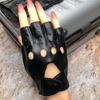 Punk Half Finger Gloves Mesh Accents Rebellious Style Perfect Raves Themed Parties
