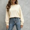 Dames Grote Maten Casual Losse Pasvorm Ronde Hals Pullover Sweatshirt voor Dagelijks Gebruik