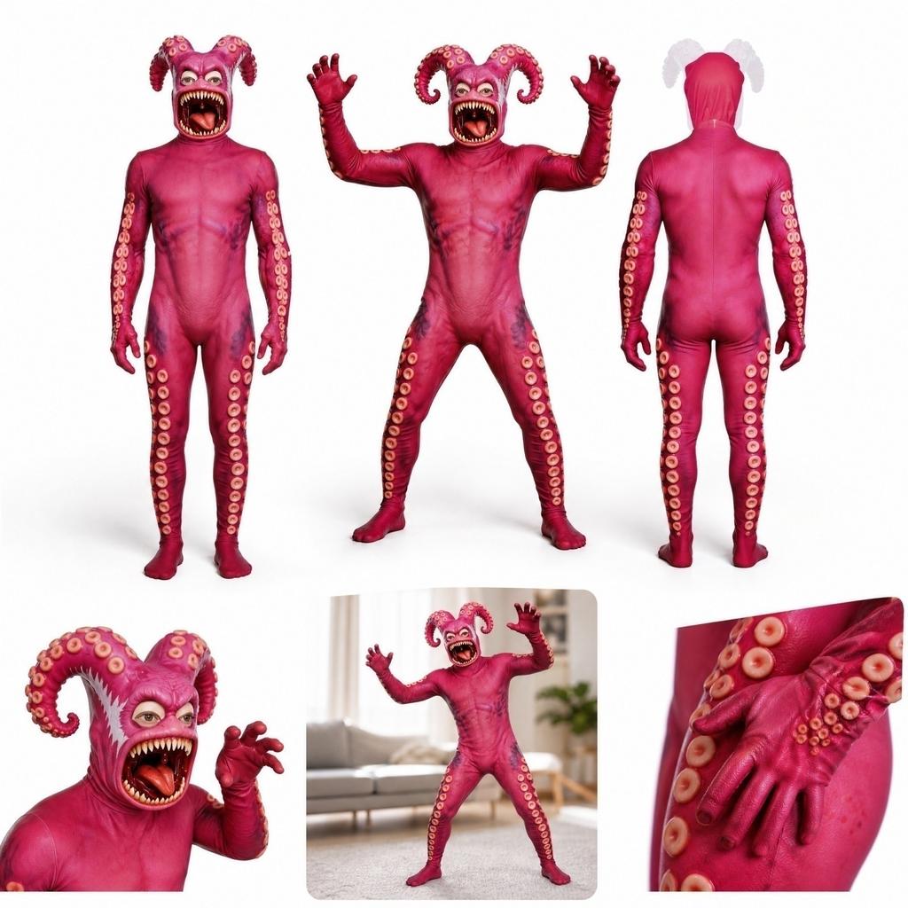 Combinaison moulante intégrale à thème pour fête costumée d'Halloween