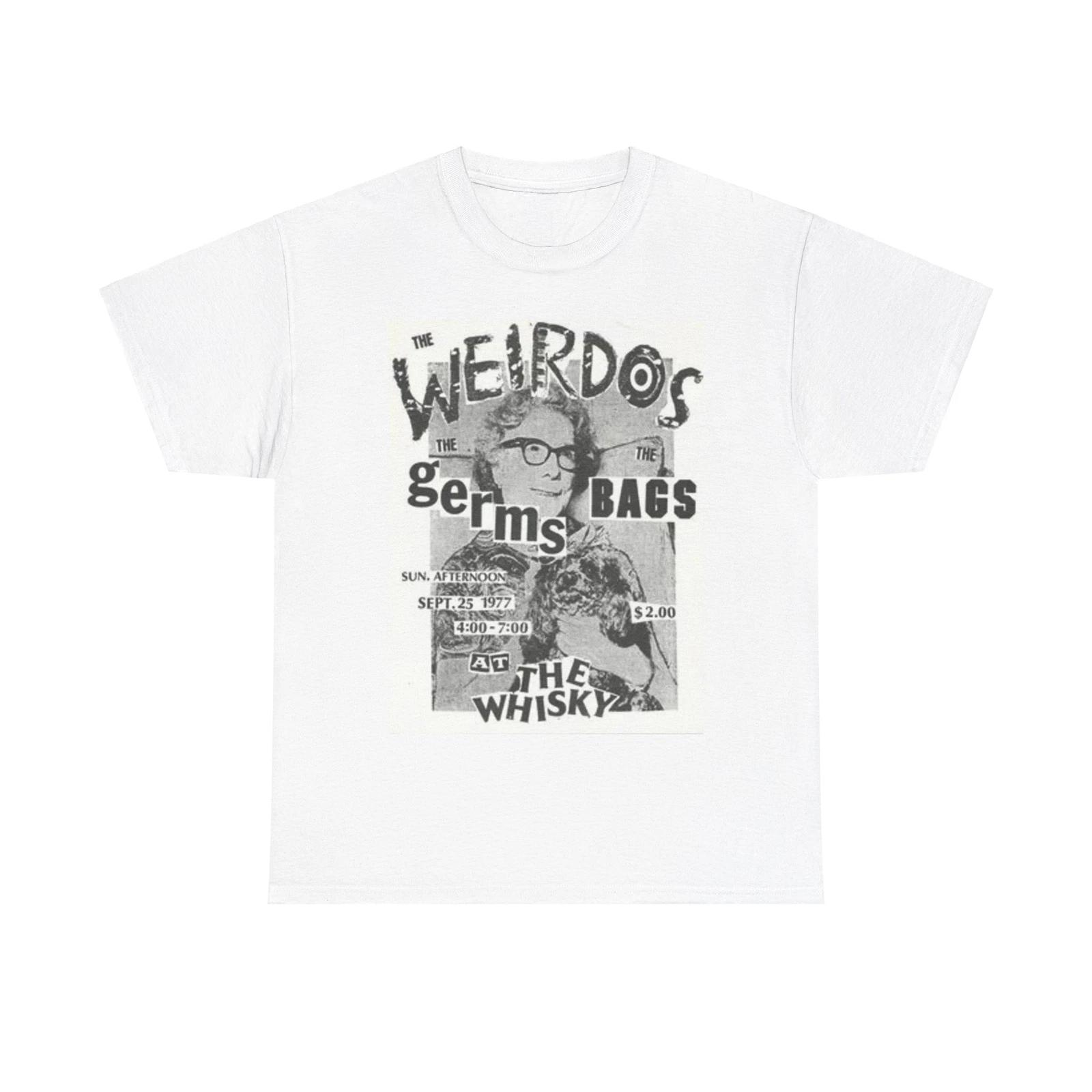 Vintage Punk Rock Show Flyer - Weirdos Unisex Heavy Cotton Tee S