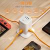 TESSAN Tower-Style Power Strip with Slim Plug Extension Cord, 2m, 8 AC Outlets, 1 USB-C Port, and 2 USB-A Ports, Compatible with Octopus-Type Outlets,