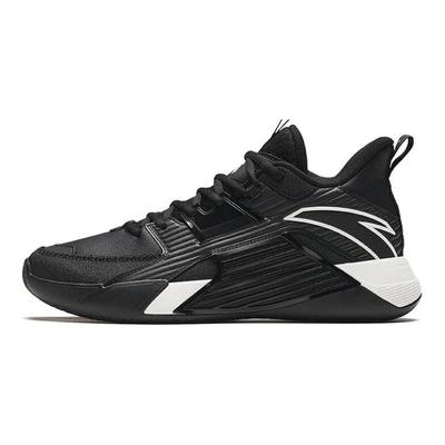3 Textile, Synthetic Leather, TPU Abrasion Resistant Breathable Mid Top Basketball Shoes Men's Black 112341604-3