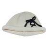 Literary bow decorative sleeve knitted hat thick needle crimped women's cold hat autumn and winter thickened wool hat
