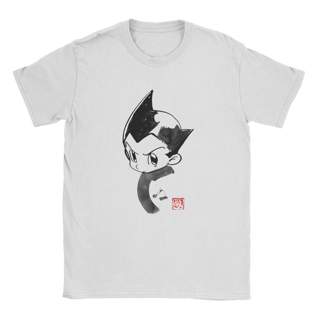 Miniso Crazy Astroboy Cartoon Space Art Childhood TShirt Unisex Round Collar Cotton T Shirt Anime Japan Short Sleeve Tee Shirt