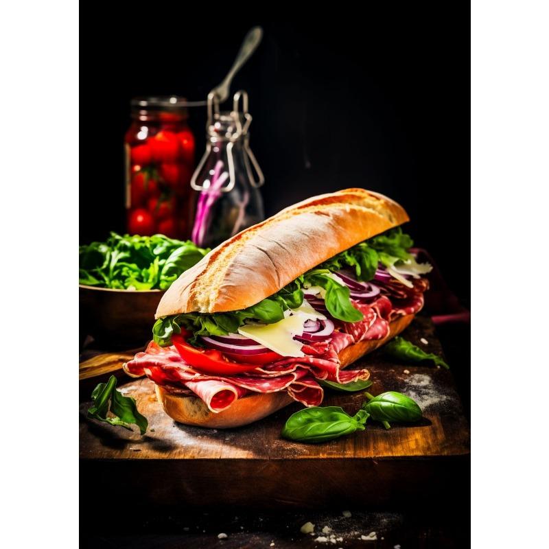 Food Kitchen Poster Printing Meat Burger Pizza Canvas Painting Restaurant Decoration Wall Art Picture Home Decor Frameless Gifts