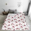1 Stück Weihnachtsdecke mit Hirsch-Schneeflocken-Druck, glatte Flanelldecke für Zuhause, Wohnzimmer, Schlafzimmer-Dekoration, Neujahrs-Weihnachtsgeschenk