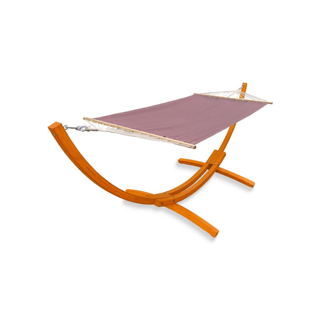 Outdoor Balcony Rocking Chair and Swing Hammock with Wooden Stand