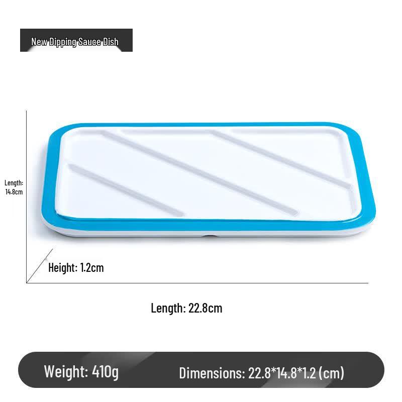 KANGMO Melamine Square 4-Compartment Sauce Dish