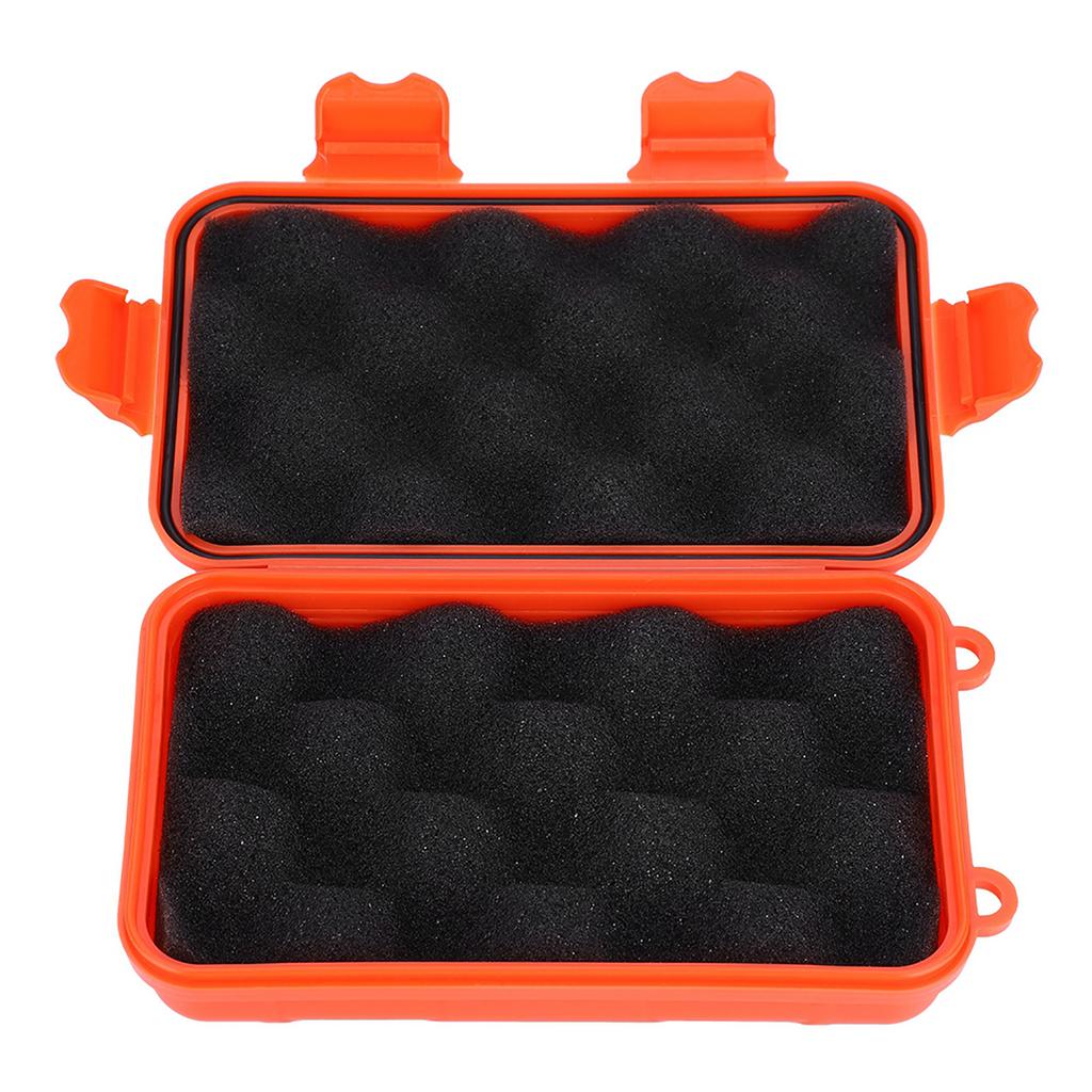 EDC Outdoor Survival Waterproof Equipment Sealed Box Dustproof Pressure Proof (Orange Big)