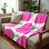 Cartoon Rosa Erdbeere Cartoon Anime Druck Flanelldecke Weich Warm Überwurf für Kinder Schlafzimmer Sofa Weihnachten Büro Auto