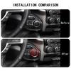 Red Headlight & Gear Knob Switch Knob Cover Trim Ring For Dodge RAM 1500 2018+