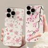 Peach Blossom Flower Case for OPPO Reno 13F 12F 11F 14F 10 8 11 12 13 14 Pro 5G 7 4G 5 6 Lite A58 A78 A79 A98 Floral Clear Cover