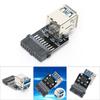 19PIN to 2-Port USB 3.0 Adapter Converter Black ABS Computer Equipment Accessories