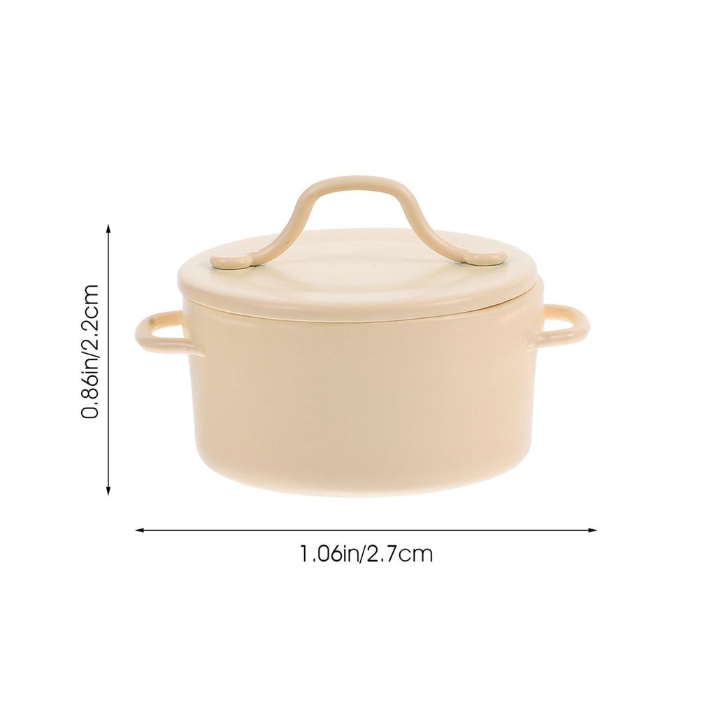 Mini Pot Miniature Kitchen Cooking Pot Alloy Accessories Realistic 112 Scale Mini House Decoration Small Lightweight Pretend
