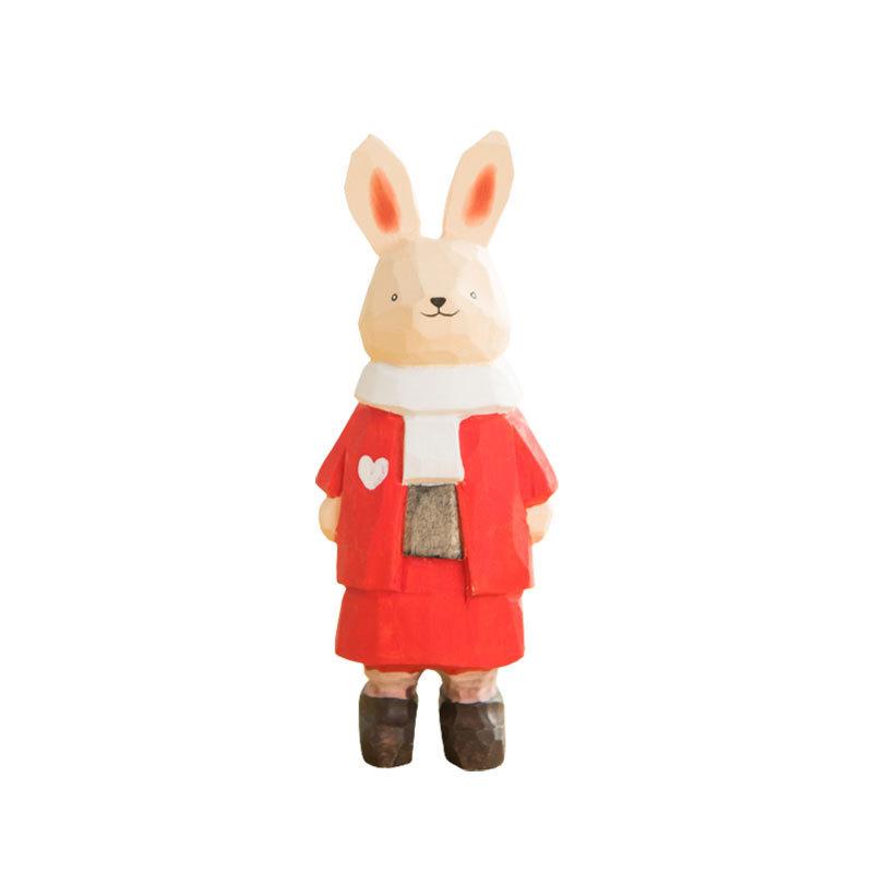 Tierfigur aus Holz, moderne minimalistische Heimdekoration, Kinderzimmer-Schreibtischaccessoire