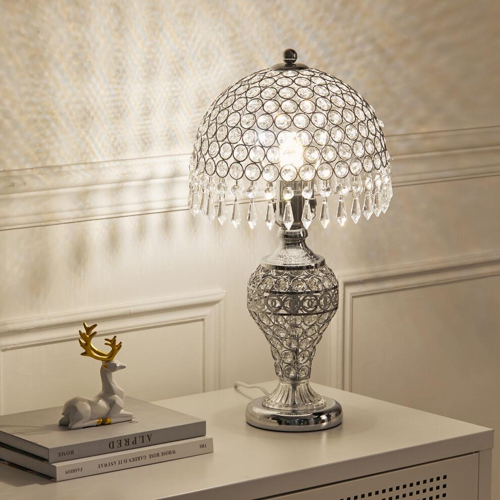 Bedroom Umbrella Crystal Table Lamp Bedside Light